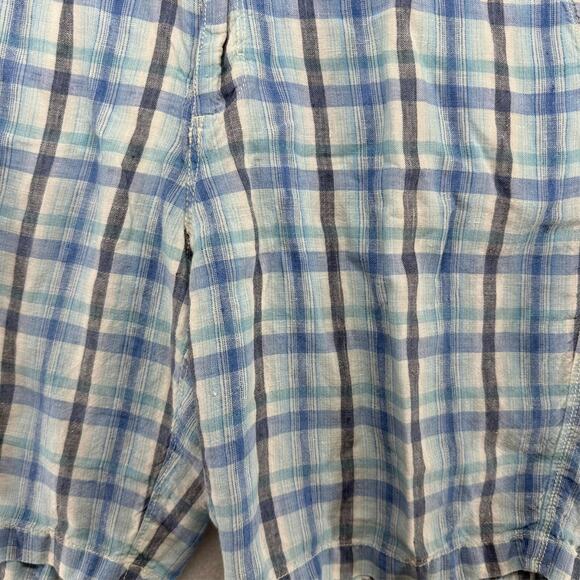 Tommy Bahama Shorts men's 38 Blue White Linen Chino Summer Cookout Vacation Golf - Picture 2 of 11